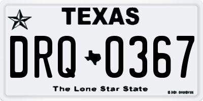 TX license plate DRQ0367