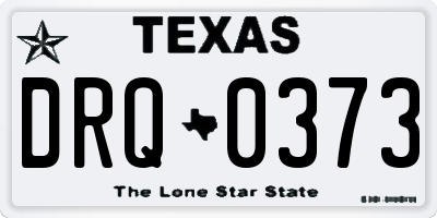 TX license plate DRQ0373