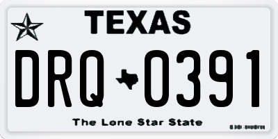 TX license plate DRQ0391