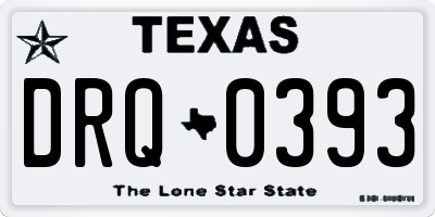 TX license plate DRQ0393