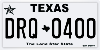 TX license plate DRQ0400