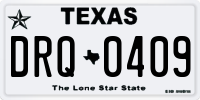 TX license plate DRQ0409