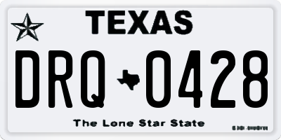 TX license plate DRQ0428