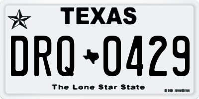TX license plate DRQ0429