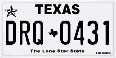 TX license plate DRQ0431