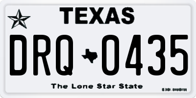 TX license plate DRQ0435