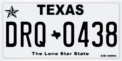 TX license plate DRQ0438