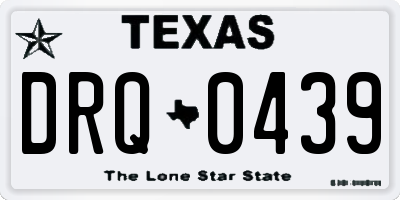 TX license plate DRQ0439