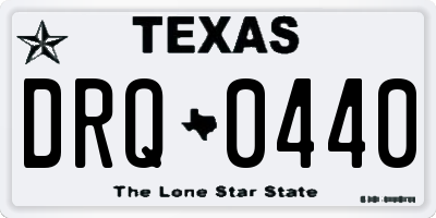 TX license plate DRQ0440