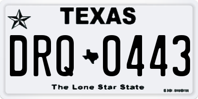 TX license plate DRQ0443