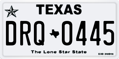 TX license plate DRQ0445