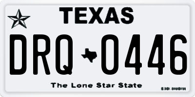 TX license plate DRQ0446