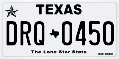 TX license plate DRQ0450
