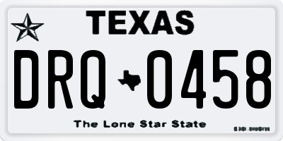 TX license plate DRQ0458