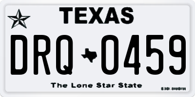 TX license plate DRQ0459