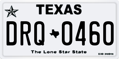 TX license plate DRQ0460