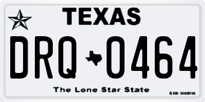 TX license plate DRQ0464