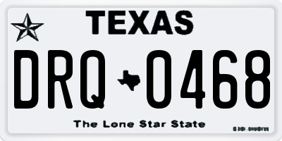 TX license plate DRQ0468