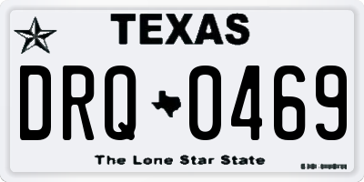 TX license plate DRQ0469