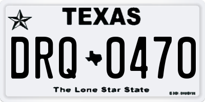 TX license plate DRQ0470
