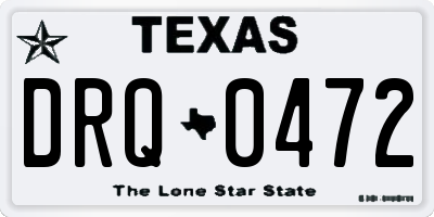 TX license plate DRQ0472