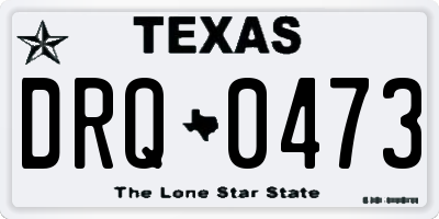 TX license plate DRQ0473