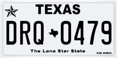 TX license plate DRQ0479