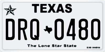 TX license plate DRQ0480