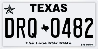 TX license plate DRQ0482