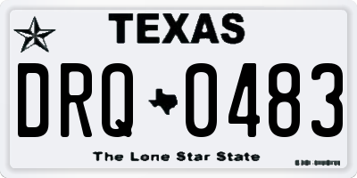 TX license plate DRQ0483