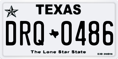 TX license plate DRQ0486