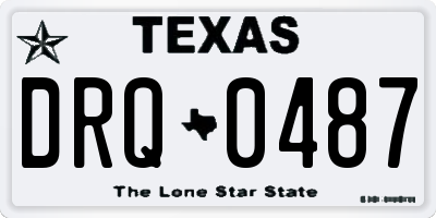 TX license plate DRQ0487