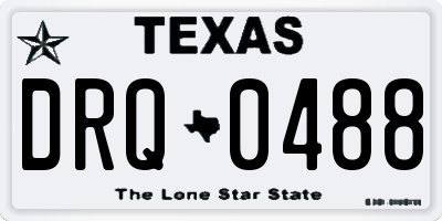 TX license plate DRQ0488