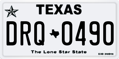 TX license plate DRQ0490