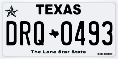 TX license plate DRQ0493