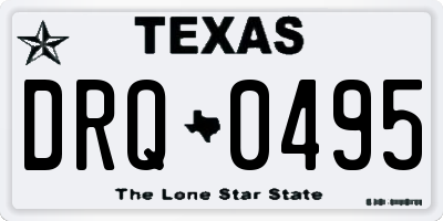 TX license plate DRQ0495
