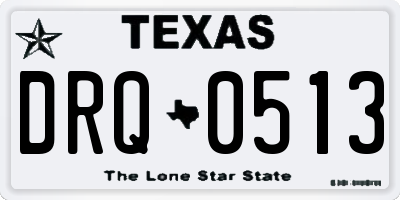 TX license plate DRQ0513
