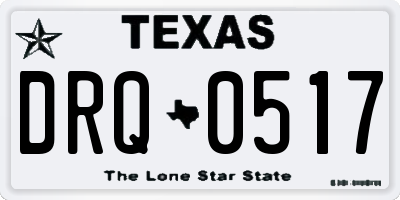 TX license plate DRQ0517