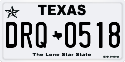 TX license plate DRQ0518