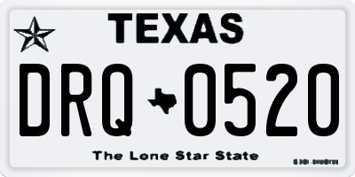 TX license plate DRQ0520