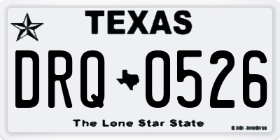 TX license plate DRQ0526
