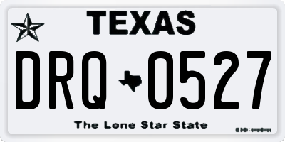 TX license plate DRQ0527
