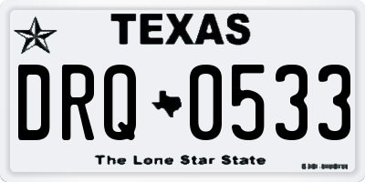 TX license plate DRQ0533