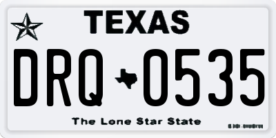 TX license plate DRQ0535