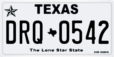 TX license plate DRQ0542
