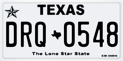 TX license plate DRQ0548