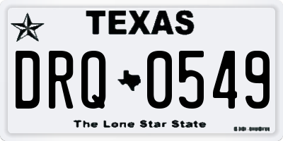 TX license plate DRQ0549