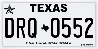 TX license plate DRQ0552