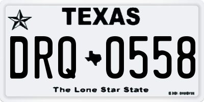 TX license plate DRQ0558