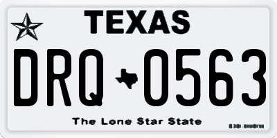 TX license plate DRQ0563